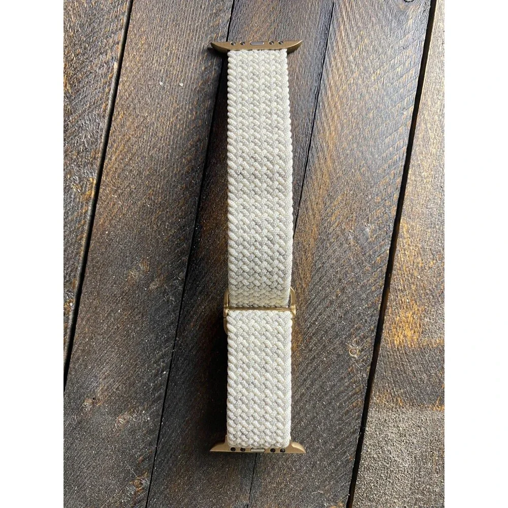 Heyday Apple Watch Knit Band Stretchy Adjustable Stone White 42- 49mm